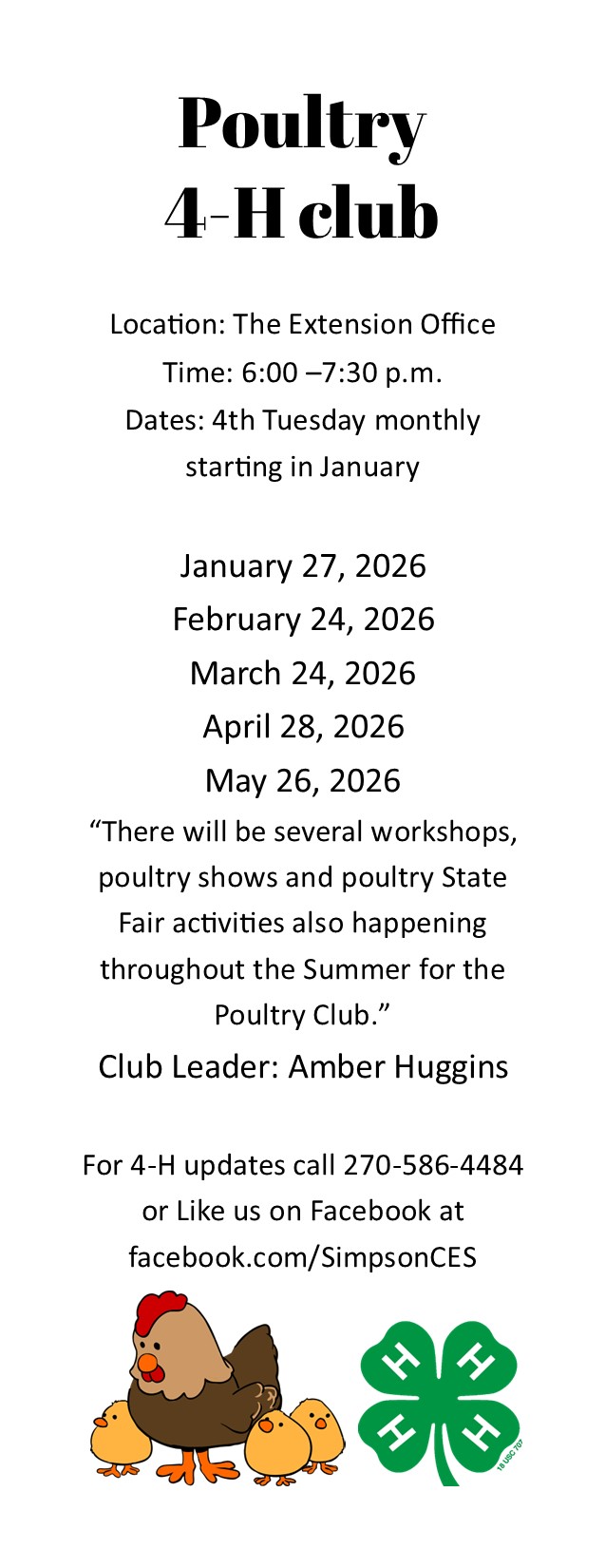 Poultry Club Card